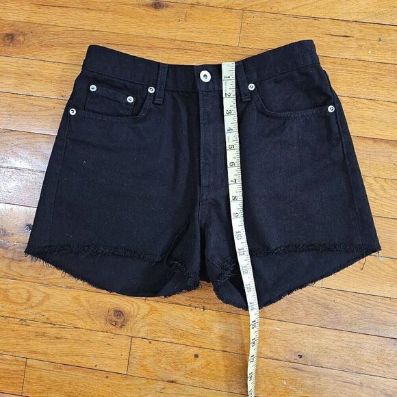 Rag & Bone Cut Out Black Shorts Women’s size 26 Distressed Denim shorts - Picture 3 of 6